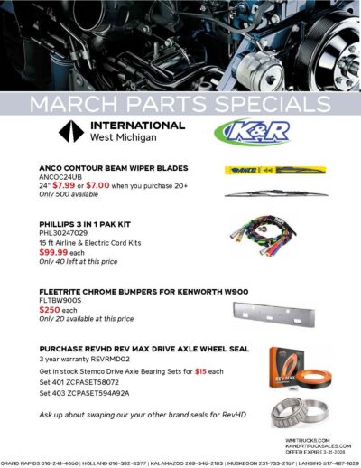 March Parts Specials