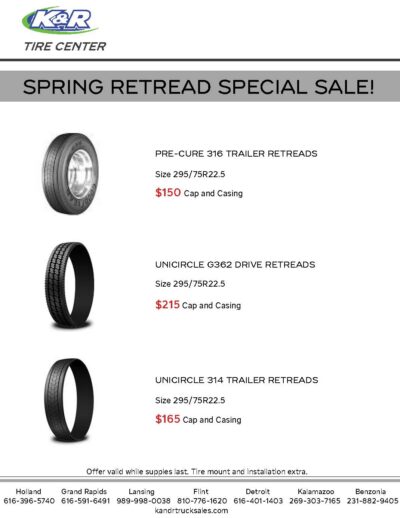 Goodyear UniCircle Retreated Tires