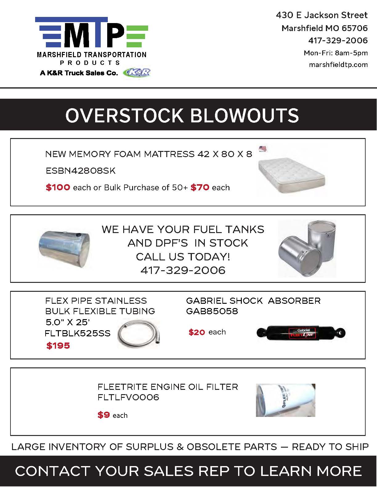 Marshfield Transportation Products July 2026